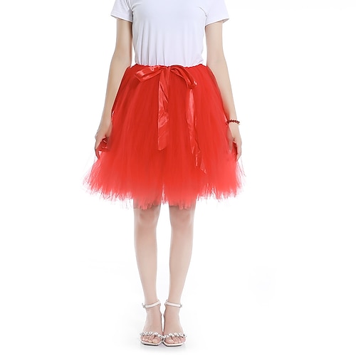 

1950s Cocktailkleid Vintage-Kleid Minimantel Tutu Unter Rock Krinoline Ballkleid Damen Kostüm Jahrgang Cosplay Veranstaltung / Fest Minimantel Karneval
