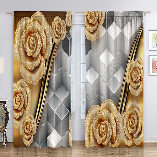 

Curtain Drapes Farmhouse Grommet/Eyelet Curtain Panels For Living Room Bedroom Door Kitchen Window Treatments Thermal Insulated Room Darkening