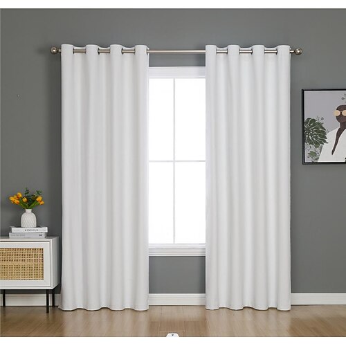 

Blackout Curtain Drapes Velvet Farmhouse Grommet/Eyelet Curtain Panels For Living Room Bedroom Door Kitchen Window Treatments Thermal Insulated Room Darkening