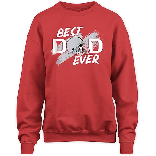 

Men's Sweatshirt Pullover Black Red Blue Crew Neck Letter Graphic Prints Print Daily Sports Holiday 3D Print Streetwear Designer Basic Spring Fall Clothing Apparel Father's Day Hoodies Sweatshirts