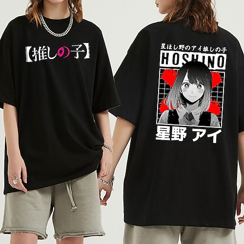 

Oshi no Ko Hoshino Ai Japonesa/Curta Imprimir Clássico Estilo de rua Camiseta Para Homens Mulheres Unisexo Adulto Hot Stamping 100% algodão