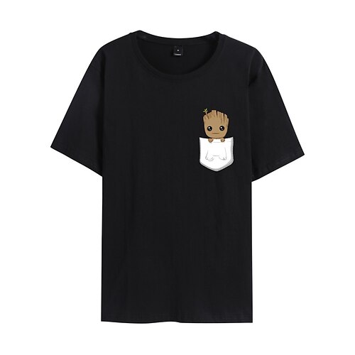 

guardiões da galáxia 3 Bebê Groot homem árvore Japonesa/Curta Imprimir Clássico Estilo de rua Camiseta Para Homens Mulheres Unisexo Adulto Hot Stamping 100% algodão Casual / Diário