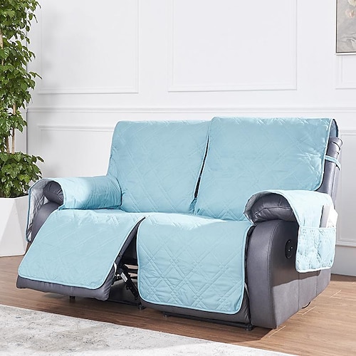 

capa reclinável loveseat antiderrapante para animal de estimação para 2 assentos reclináveis com tiras elásticas, capa reclinável split reclinável capa reclinável protetor de móveis