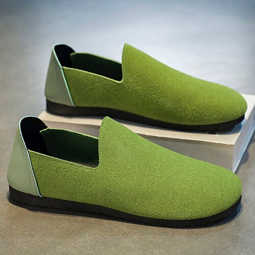 

Homme Mocassins et Slip On Décontractées du quotidien Faux Cuir Respirable Noir Marron Vert Eté Printemps