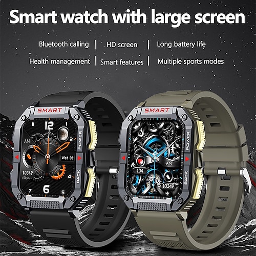 

iMosi Smart Watch 1.83 inch Smartwatch Fitness Running Watch Bluetooth Pedometer Call Reminder Activity Tracker Compatible with Android iOS Women Men Hands-Free Calls Waterproof Media Control IP 67