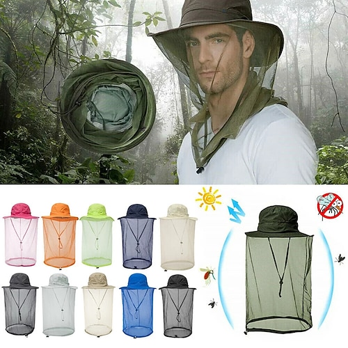 

Herren Damen Mütze für Wanderer Außen UV-Schutz Windundurchlässig Anti - Moskito Atmungsaktiv Feste Farbe Nylon Dunkelgrau Schwarz Rosa für Jagd Angeln Camping / Wandern / Höhlenforschung