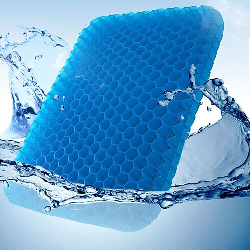 

Gel Seat Cushion Reducing Pain Of Hip Back From Long Sitting, Breathable Cooling Seat Cushion Honeycomb Design Absorbs Pressure Portable for Office Chair Sofa Car Wheelchair