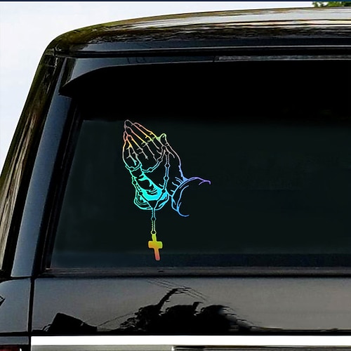 

2PCs Prayer Sign Car Sticker Car Vehicle Front Windshield Sticker Decals Decor Car Stickers