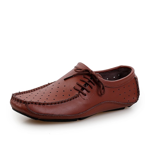 

Homme Chaussures décontractées pour hommes Manteaux en similicuir Entreprise Décontractées Extérieur du quotidien Cuir Respirable Bleu creux Noir creux Creux marron Eté