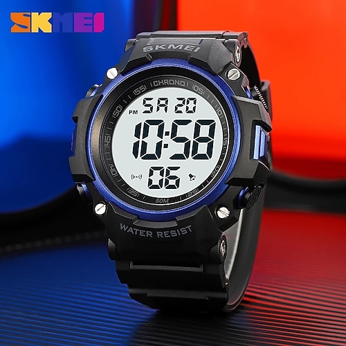 

skmei 1886 rétro-éclairage numérique 50m montre-bracelet étanche réveil reloj hombre sport montre hommes multifonction chronomètre enfants cool retour à l'école cadeau