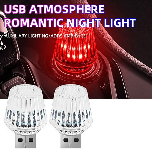 

otolampara auto intérieur led voiture mini usb led lumières d'ambiance pour la fête modélisation ambiante automobile portable plug play lampe décorative