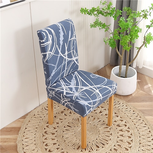 

Dining Chair Cover Stretch Chair Seat Slipcover Suede Water Repellent Soft Plain Solid Color Durable Washable Furniture Protector For Dining Room Party