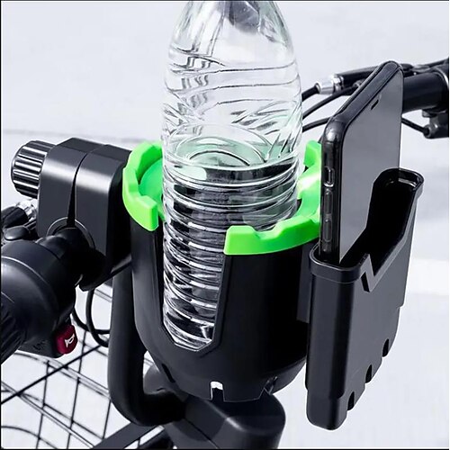 

suporte para copo de água de bicicleta fácil instalação suporte para garrafa de água suporte para celular dois em um bicicleta estrada mountain bike mtb ciclismo recreativo preto