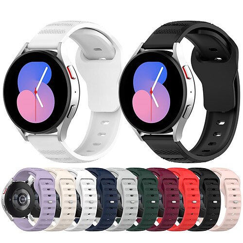 

Smart Watch Band for Samsung Galaxy Watch 5 Pro 45mm 4 Classic 42mm 46mm 3 41mm Active 2 40mm 44mm Gear Sport S3 Frontier S2 2 Neo Live Soft Silicone Smartwatch Strap Quick Release 20 22mm Sport Band