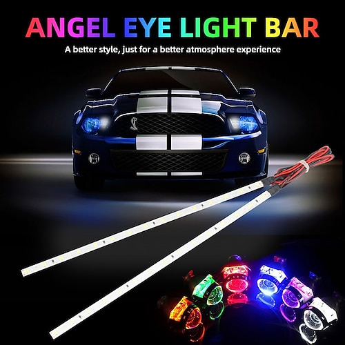 

2PCs Angel Eyes Car Led Fog Light Motorcycle Daytime Running Light DRL Headlight Car Motorcycle Halo Ring Universal