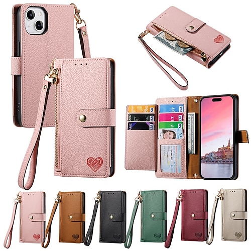 Flip Leather Wallet Phone Case For iPhone 14 13 12 11 15 Pro Max
