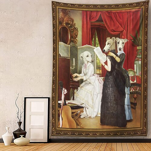 

Tapiz colgante de animales victorianos, arte de pared, tapiz grande, mural, decoración, fotografía, telón de fondo, manta, cortina, hogar, dormitorio, sala de estar, decoración