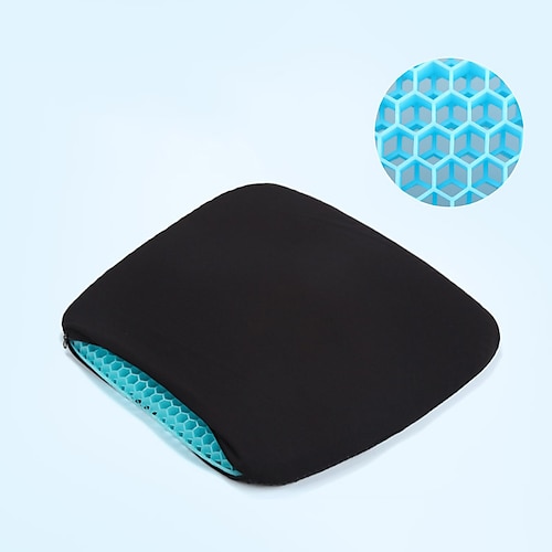 

Coussin de siège en gel réduisant la douleur du dos de la hanche après une longue assise, coussin de siège rafraîchissant respirant, design en nid d'abeille, absorbe la pression, portable pour chaise