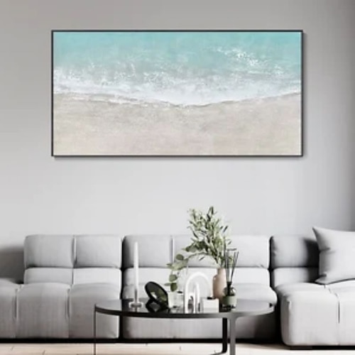  Peinture à l'huile faite à la main toile art mural décoration paysage marin abstrait peinture plage océan pour la décoration intérieure roulé sans cadre peinture non étirée