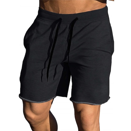 

Homens Shorts de moletom Shorts Terry Com Cordão Cintura elástica Tecido Respirável Macio Comprimento do joelho Casual Diário Feriado Misto de Algodão Esportes Moda Preto Cinza Claro Micro-Elástica