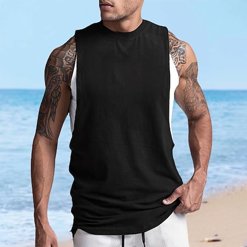 Men's Tank Top Vest Top Undershirt Sleeveless Shirt Plain Crew Neck Outdoor  Going out Sleeveless Clothing Apparel Fashion Designer Muscle 2023 - US  $12.49 in 2023