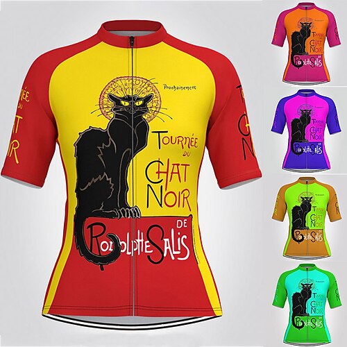 

21Grams Mujer Maillot de Ciclismo Manga Corta Bicicleta Camiseta con 3 bolsillos traseros MTB Bicicleta Montaña Ciclismo Carretera Transpirable Secado rápido Dispersor de humedad Bandas Reflectantes