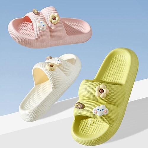 

claquettes nuage kawaii pour femmes ultra légères pantoufles douces à bout ouvert antidérapantes à séchage rapide pantoufles de salle de bain d'intérieur