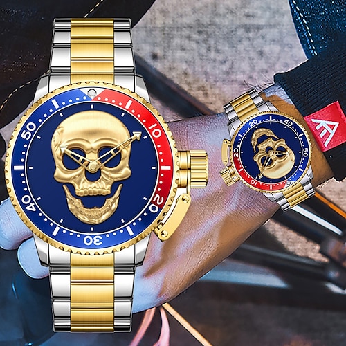 

Nuevo reloj de hombre de la marca wwoor, acero con calavera, cuarzo, esfera redonda, moda europea y americana, netflix, reloj luminoso resistente al agua para hombre