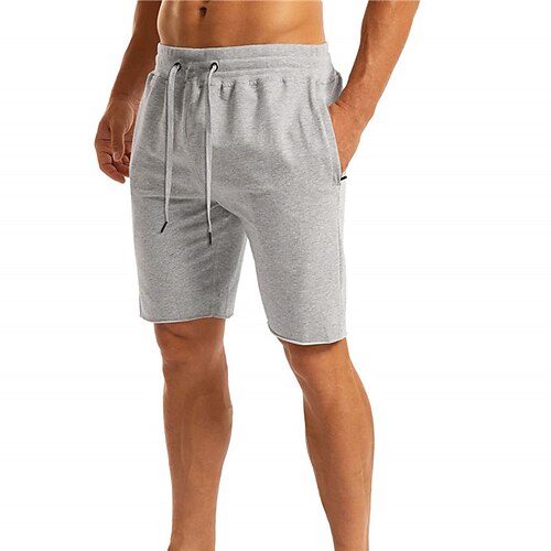 

Herren Sweatshorts Kurze Hose Frottee-Shorts Kordelzug Elastische Taille Glatt Atmungsaktiv Weich Knielänge Casual Täglich Festtage Baumwollmischung Sport Modisch Schwarz Hellgrau Mikro-elastisch