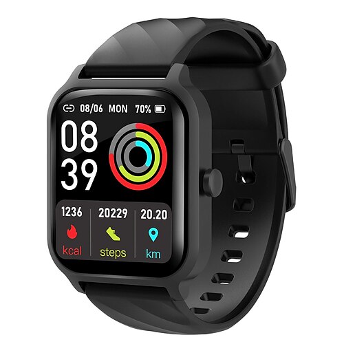 

696 LW28 Montre intelligente 1.83 pouce Smartwatch Montre Connectée Bluetooth Podomètre Rappel d'Appel Moniteur de Sommeil Compatible avec Android iOS Hommes Mode Mains-Libres Rappel de Message