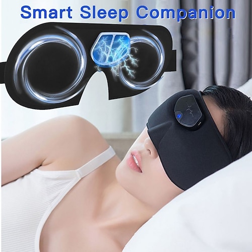 

Rechargeable Intelligent Sleep Eye Mask Portable EMS Pulse Head Massager Sleep Device Wireless Massage Eye Mask For Home Use USB Rechargeable