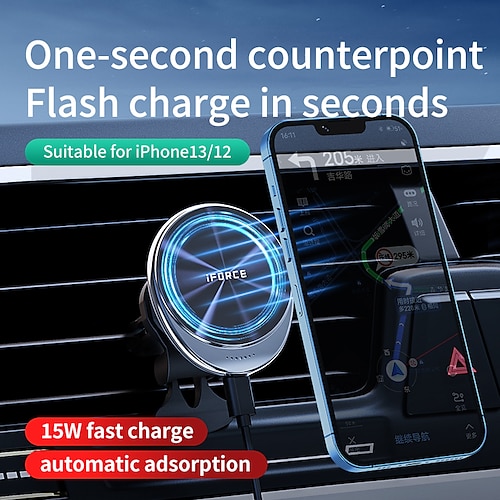 

Wireless Charger 15 W Output Power Car Charger Fast Wireless Charging Lightweight Magnetic For Cellphone