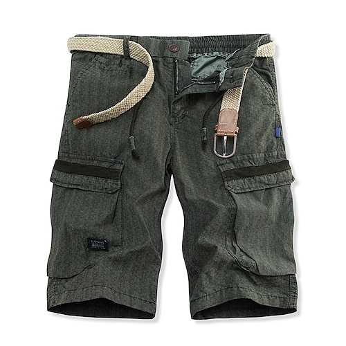 

Men's Cargo Shorts Hiking Shorts Pocket Multi Pocket High Rise Solid Colored Wearable Outdoor Knee Length Outdoor Casual Classic Yellow Army Green High Waist Inelastic