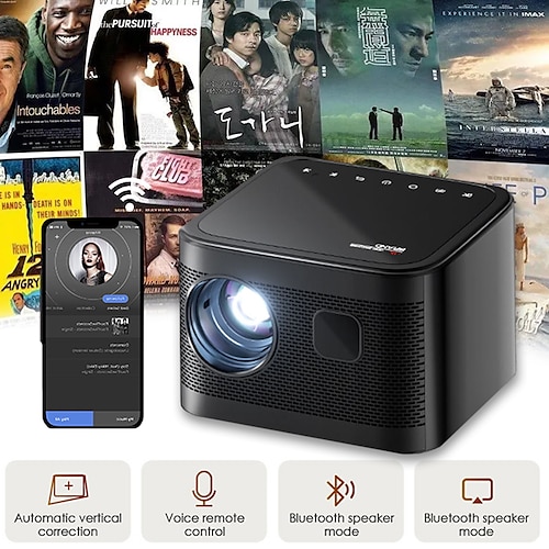 

Sortie d'usine Y8 LCD Projecteur Haut-parleur intégré Mise au point automatique Projecteur WIFI Correction trapézoïdale 1080P (1920x1080) 180 lm Android 9.0 Compatible avec HDMI USB