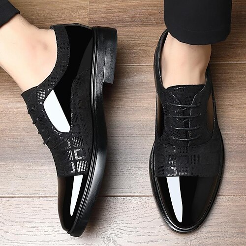 

Homens Oxfords Sapatos Confortáveis Negócio Casamento Escritório e Carreira Microfibra Respirável Vermelho Vinho Preto5505 Branco5505 Primavera Outono