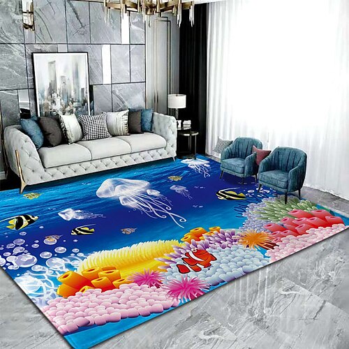 

Alfombra Seaworld, alfombrilla para puerta, alfombrilla antideslizante para pasillo, alfombras lavables para dormitorio, sala de estar, cocina y baño