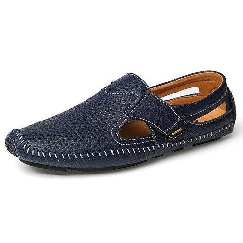 

Homens Mocassins e Slip-Ons Mocassim Sapatos Confortáveis Casual Diário Couro Respirável 0525 Safira 0525 Marrom 0525 Preto Verão