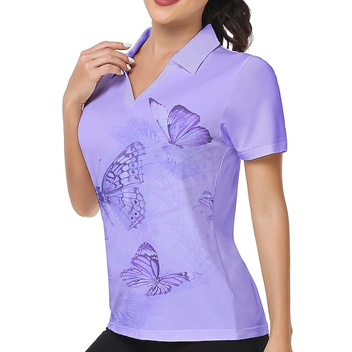 

Mujer Camisas de polo Camiseta de golf ropa de golf Transpirable Secado rápido Suave Manga Corta Camiseta Ajuste regular Floral Impreso Verano Primavera Tenis Golf Bádminton