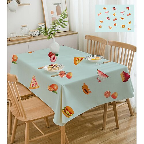 

couverture de table en tissu ovale rectangulaire pour pique-nique de mariage à manger de pâques nappe de ferme table tissu printemps nappe ronde