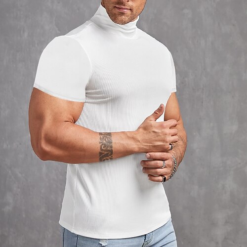 

Hombre Camiseta sin mangas Top Camisetas Interiores Camisa sin mangas Plano Cuello Alto Deporte Vacaciones Sin Mangas Ropa Moda Diario Deportes