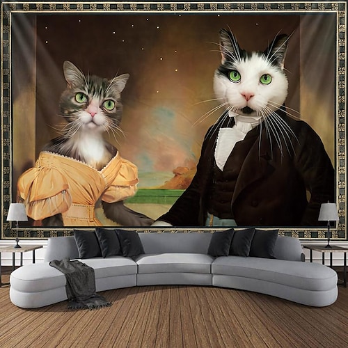 

Animais vitorianos tapeçaria pendurada arte da parede grande tapeçaria mural decoração fotografia pano de fundo cobertor cortina casa quarto sala de estar decoração