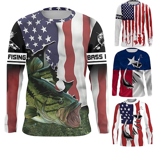 

Hombre Camisa de pesca Camiseta de rendimiento Exterior Manga Larga Protección Solar UPF50 Transpirable Secado rápido Ligero Camiseta Primavera Otoño Exterior Pesca Rojo Borgoña Azul