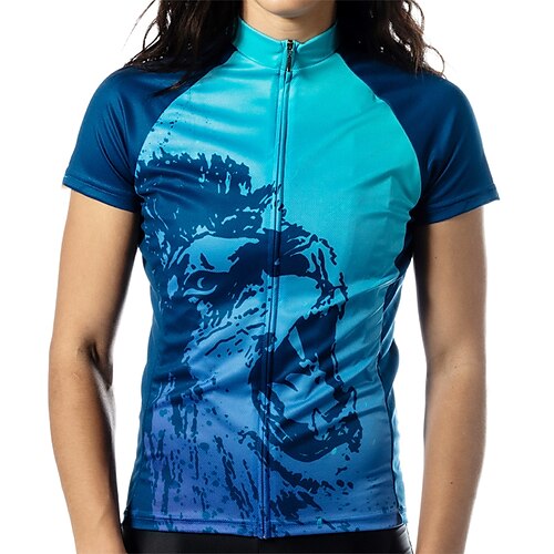 

21Grams Femme Maillot Velo Cyclisme Manche Courte Cyclisme Maillot Top avec 3 poches arrière VTT Vélo tout terrain Vélo Route Respirable Séchage rapide Evacuation de l'humidité Bandes Réfléchissantes