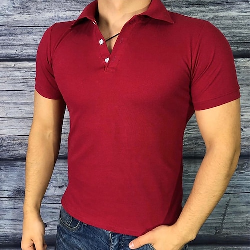 

Hombre POLO Camiseta de golf Casual Festivos Diseño Manga Corta Moda Básico Plano Clásico Verano Ajuste regular Azul marinero Fuego rojo Negro Blanco POLO