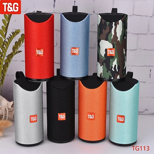 

t g tg113 alto-falante bluetooth, alto-falante externo portátil sem fio mini coluna 3d 10w estéreo música surround suporte cartão fm tf