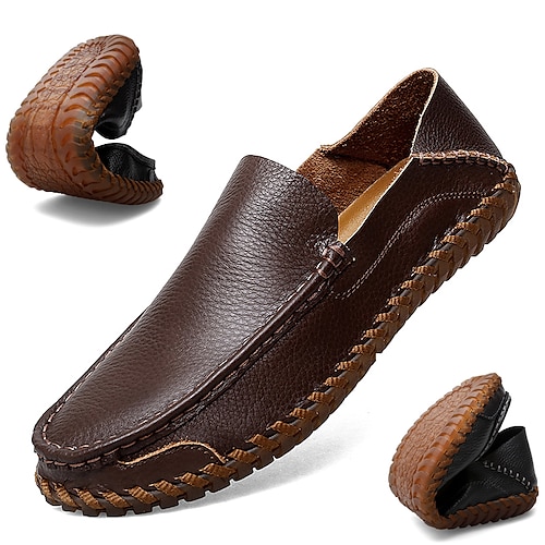 

Hombre Zapatos de taco bajo y Slip-On Zapatos Confort Deportivo Zapatos de Paseo PU Sobre la Rodilla Morrón Oscuro Negro Marrón Otoño