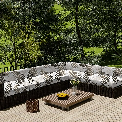 

4 Stück Outdoor-Sofa-Kissenbezüge Terrasse Korbsofa Sitzbezug Wasserdichter Couch-Schonbezug, Oxford-Korbstuhl-Abdeckung Möbelschutz