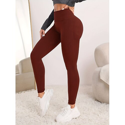 Women Seamless Workout Gym Leggings Smile High Waist Butt Lift Athletic  Stretchy Tummy Control Yoga Pants Tights