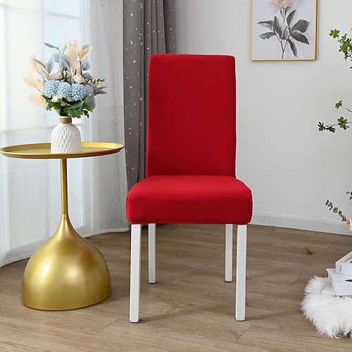 

Housse de chaise de tabouret Couleur unie Teinture Polyester Literie