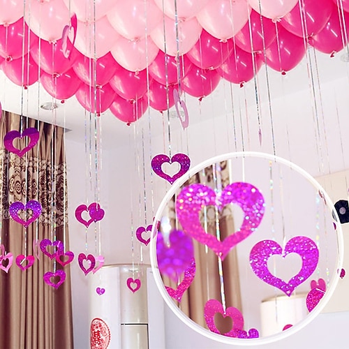 

Pingente de balão de amor a laser 100 peças decoração de quarto de casamento decoração de cartão de amor de festa de aniversário